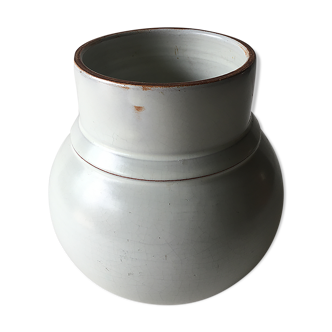 Cracked vintage earthenware vase