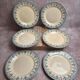 Set of 6 antique flat plates Gien – Terre de Fer – Bengal model