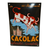 Cacolac enamel plate