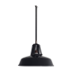 Industrial hanging lamp in black and white enamelled sheet 1950