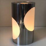 Lamp stainless steel and design perpex Space Age 1970