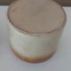 2 vintage khaki ceramic mugs