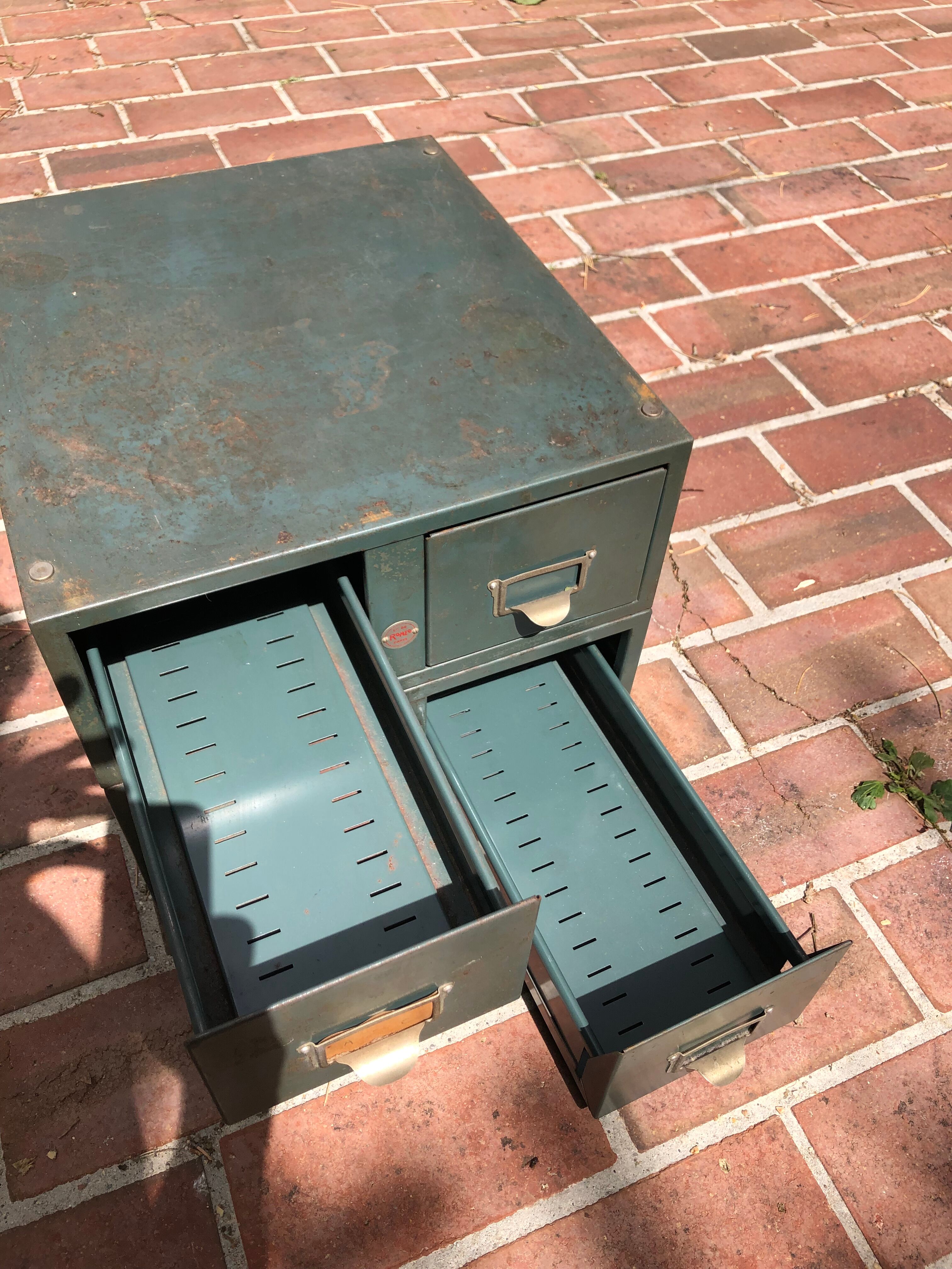 Metal boxes with drawers