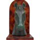 Ceramic and Leather Horses head bookends 1970s