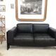 Bastiano by Afra and Tobia Scarpa edition Knoll 60s black leather sofa