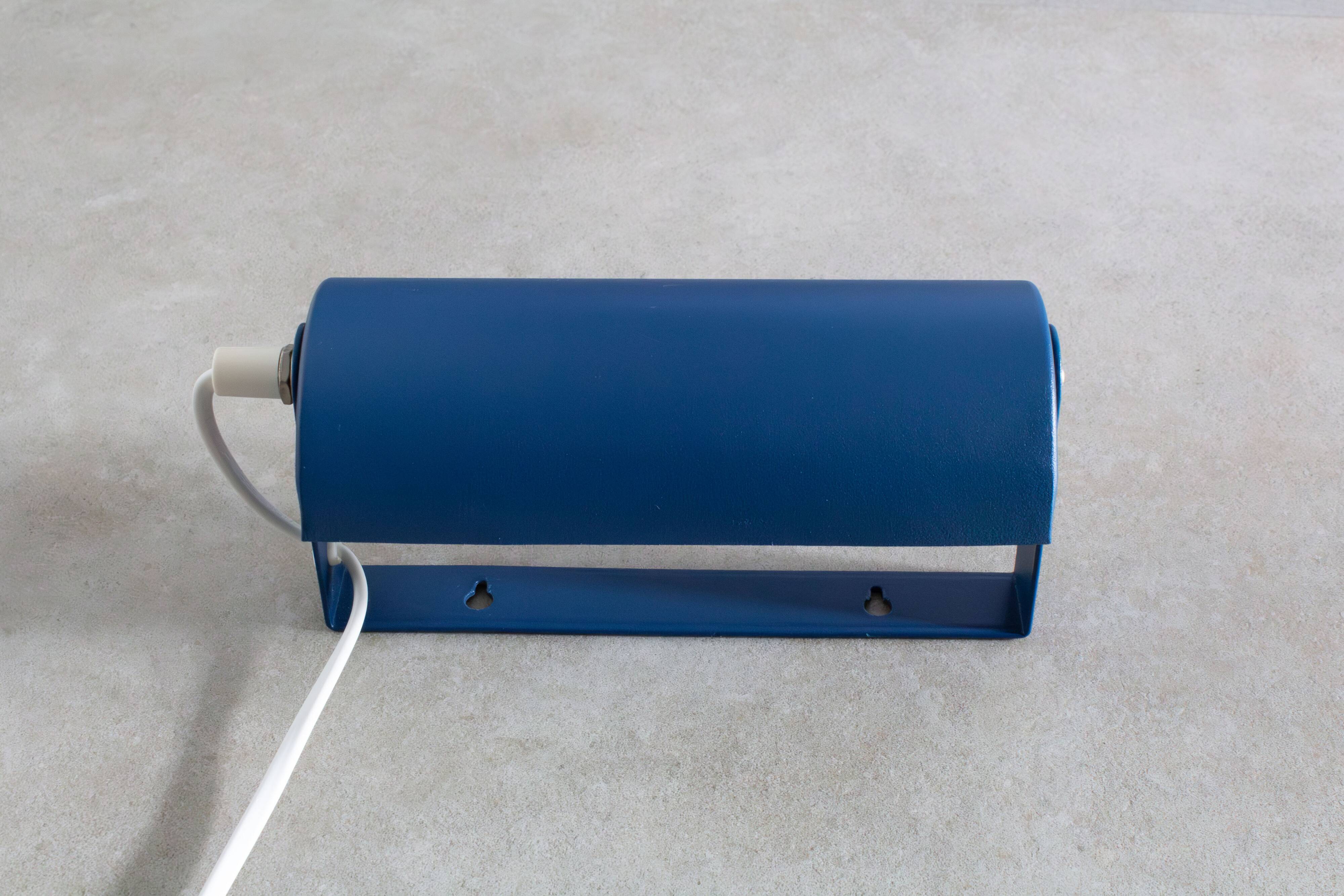 Vintage blue metal bed lamp