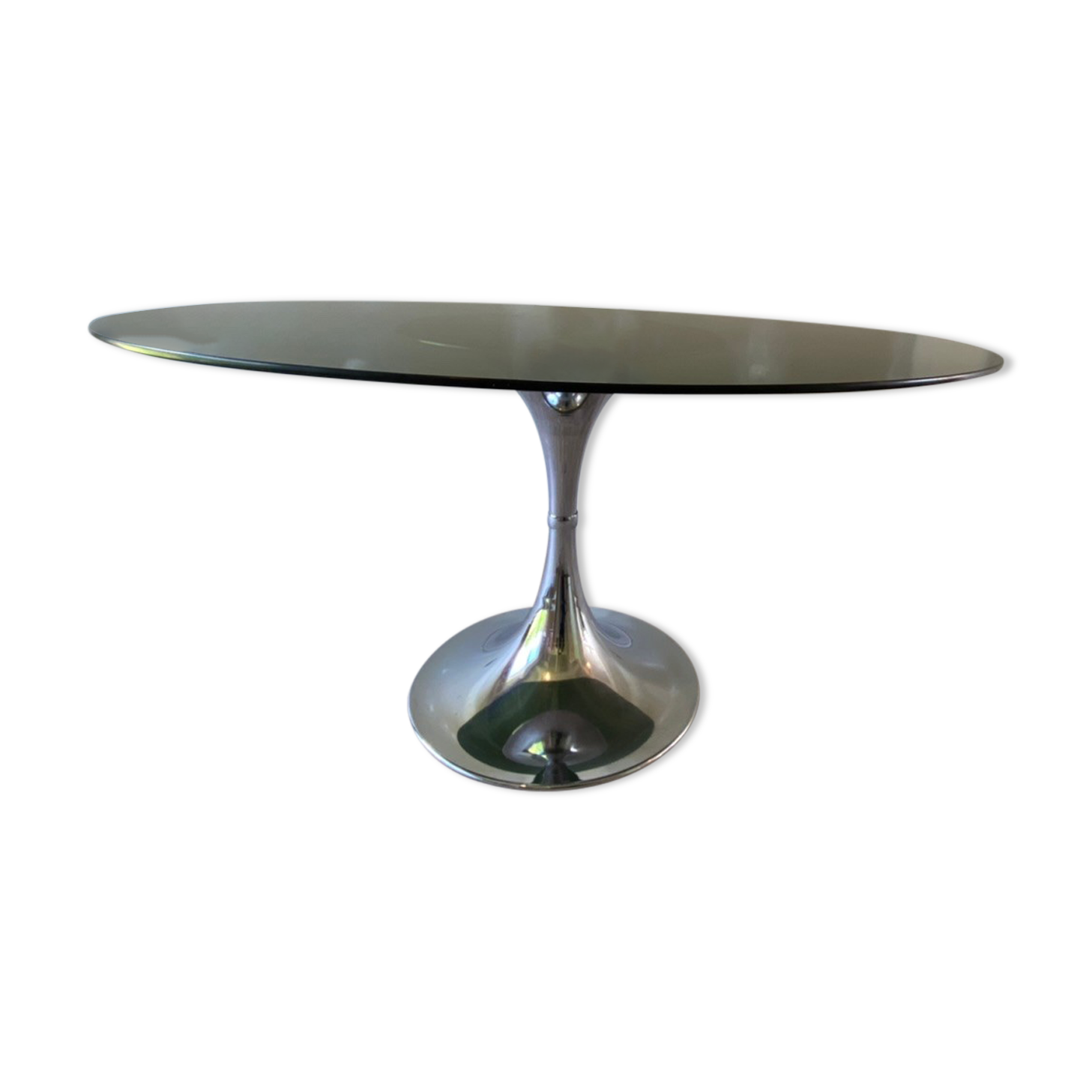 Table glass foot tulip Gastone Rinaldi