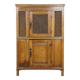 Armoire à pain ancienne en chêne de la fin du XVIIe siècle avec serrures fonctionnelles