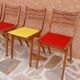 Suite 4 chaises Bistrot scandinave vintage années 1960