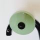 Coat rack with 3 hooks in black and green metal vintage Roger Feraud