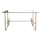 Glass and gold metal coffee table, 1960s