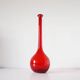 Italian blown glass bottle red EMPOLI