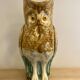 Pichet - carafe vintage en barbotine en forme de hiboux