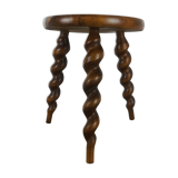 Tripod stool with turned feet