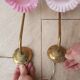 Pair of swan collar wall light