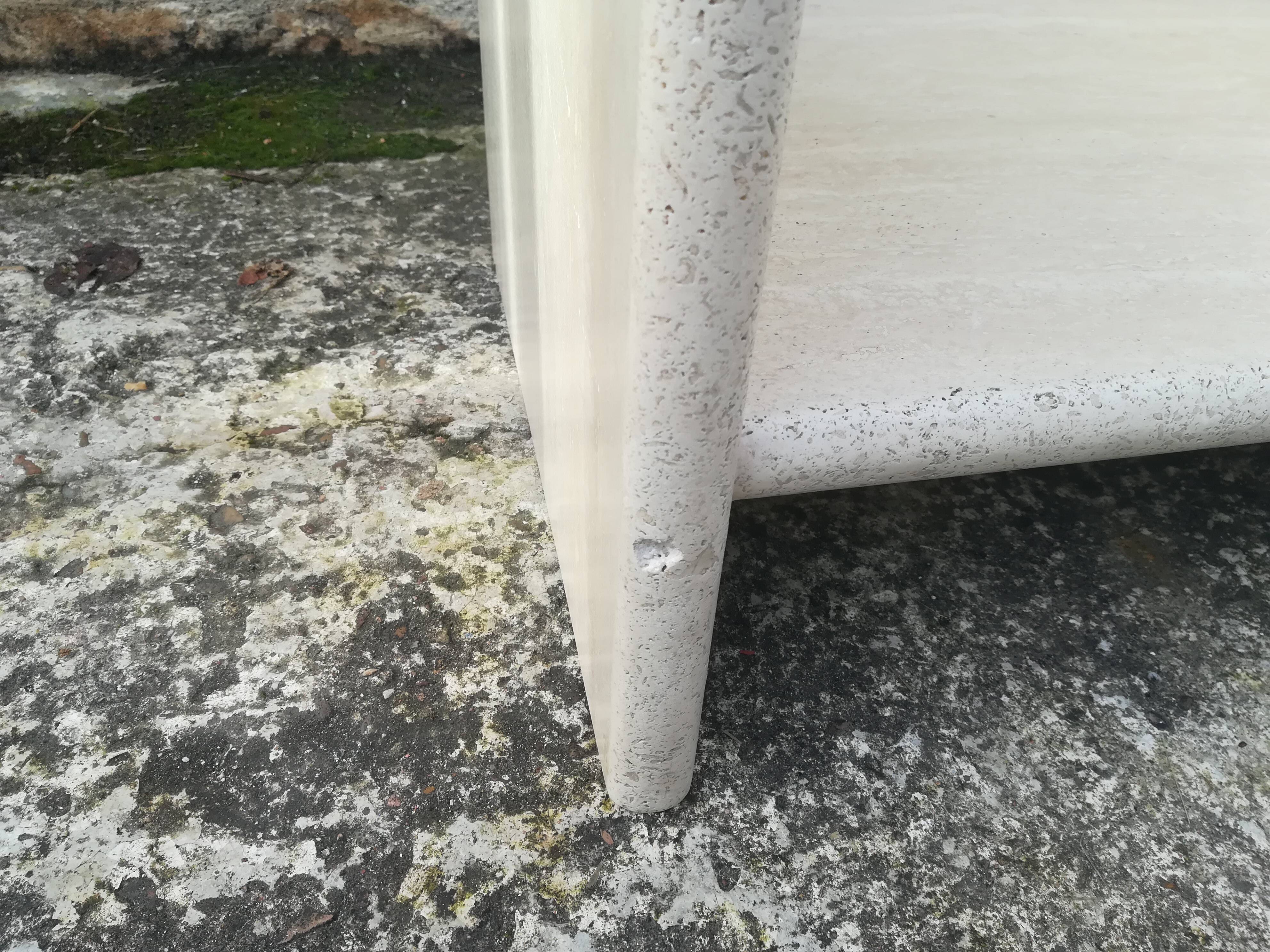 Travertine coffee table