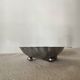 vintage shell-shaped bowl / empty pocket in metal (stainless steel)