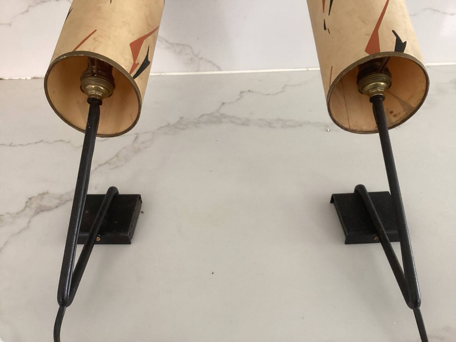 2 france small wall lamps 1950 bedside lamps