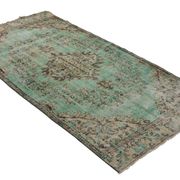 One-of-a-kind turkish handwoven vintage rug - rustic vintage charm 270x 145 cm
