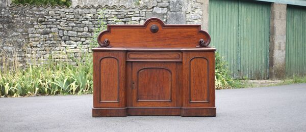 Meuble bois d'acajou ancien, meuble comptoir anglais, serviteur anglais, meuble buffet