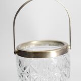 Old glass ice bucket