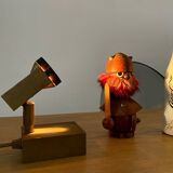 Halogen spot lamp solid brass modernist vintage design 70s