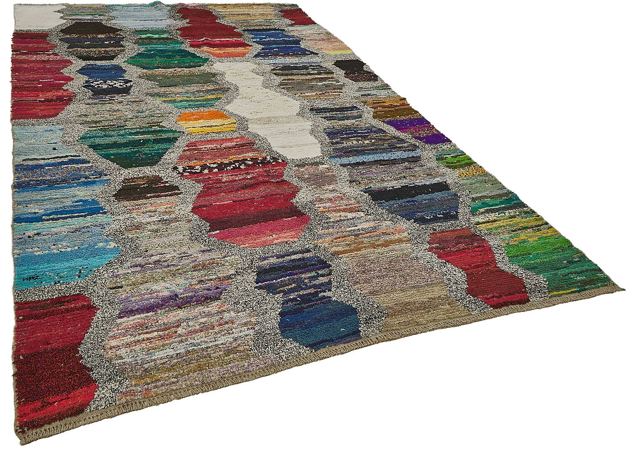 Handwoven Turkish Recycled Boho Rug 198 cm x 318 cm