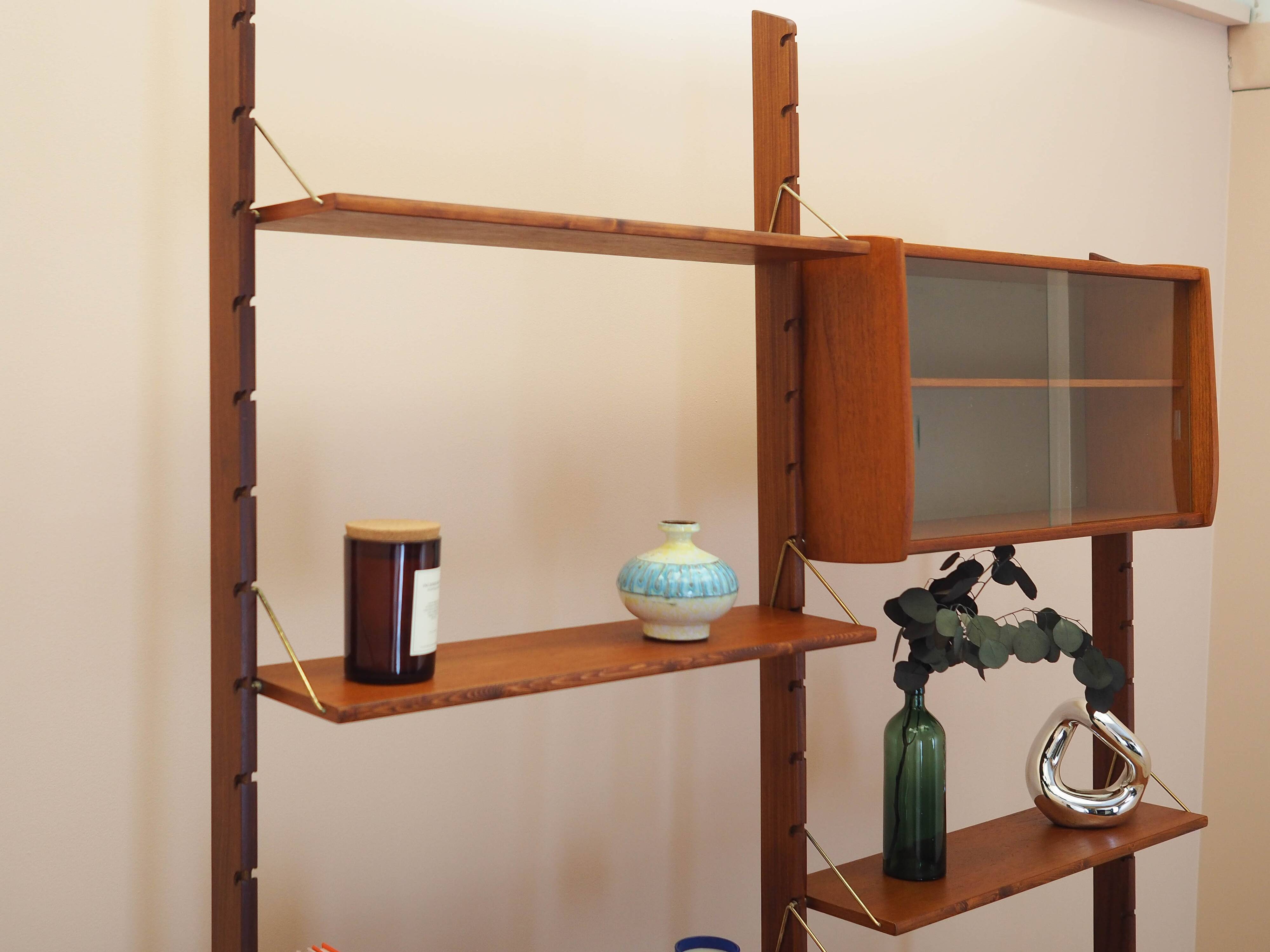 Teak modular shelving unit, Norwegian design, 1960s, manufactured by Blindh