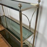 Neoclassical style silver-plated metal shelf attributed to the Jansen company