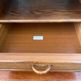 Angel Cerdá bedside table in rattan wood and canework