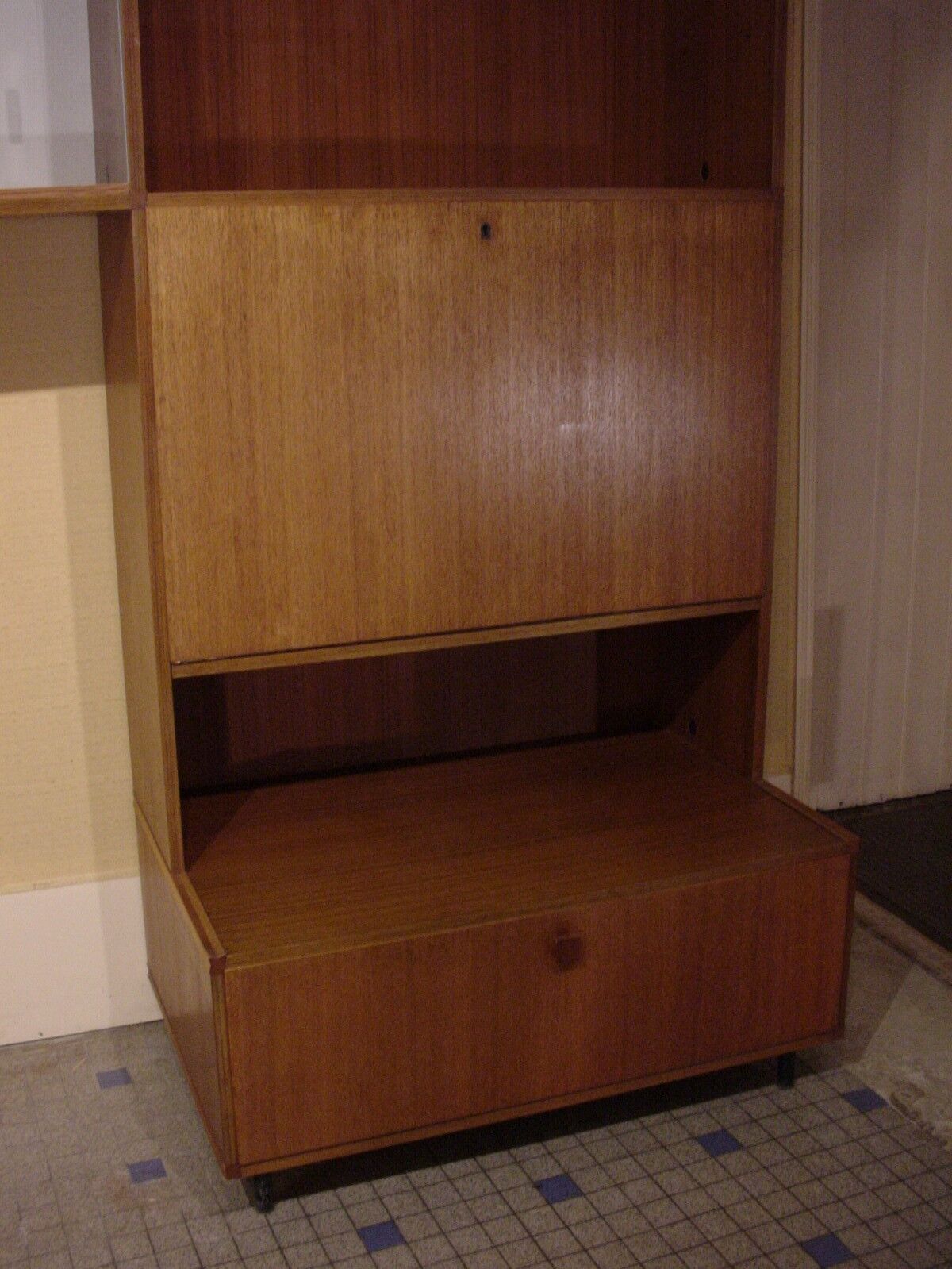 Vintage teak library