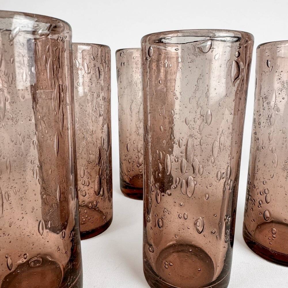 Grands verres à orangeade bullés Biot