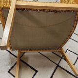 Vintage 1970 curled fireside chair