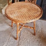 Vintage rattan table