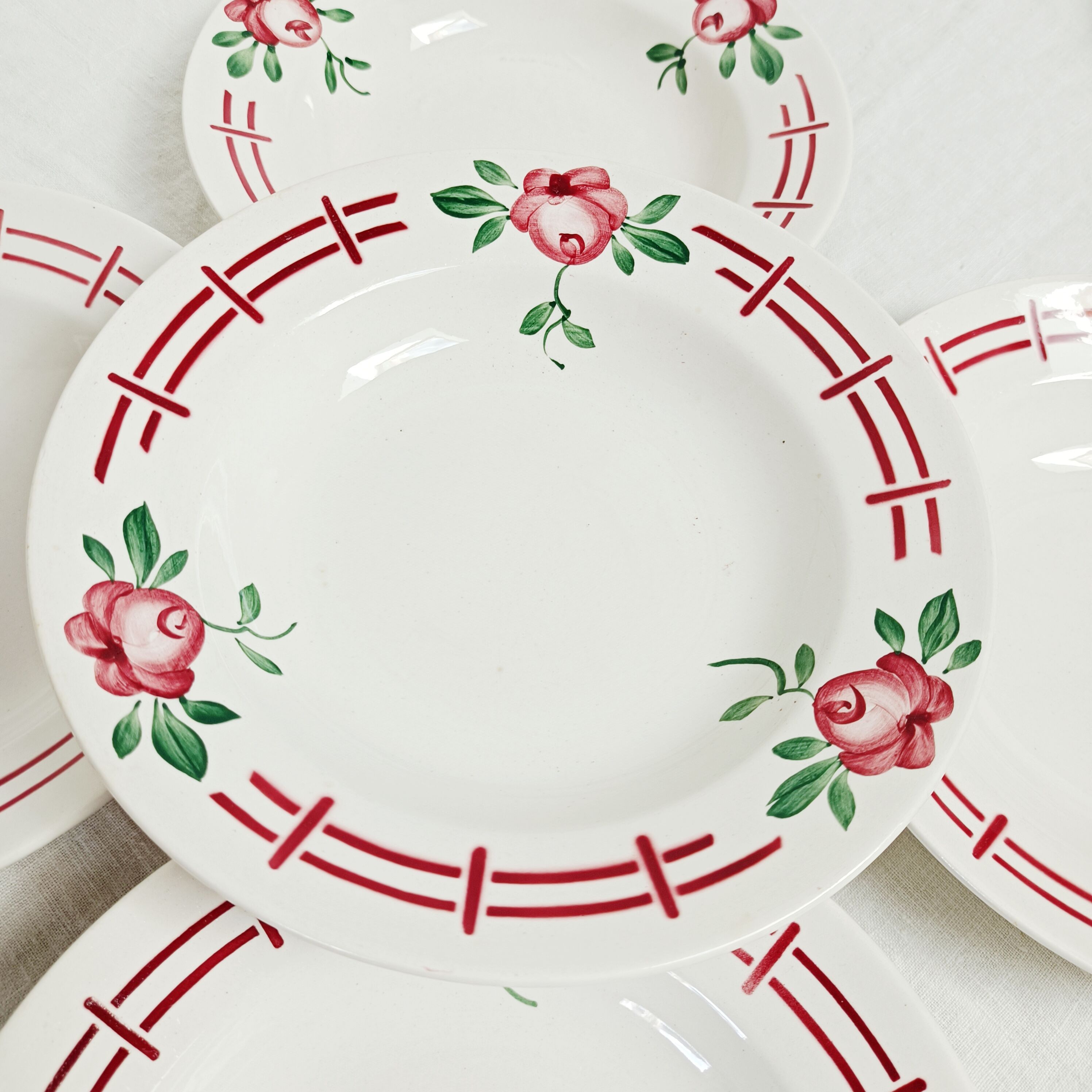 5 hollow plates Digoin Castile