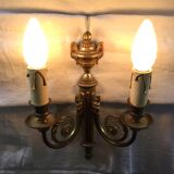 Louis XVI style bronze wall lamp with 2 lights