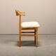 Henning Kjærnulf dining chairs set in Oak and Sheepskin, Denmark, 1960s