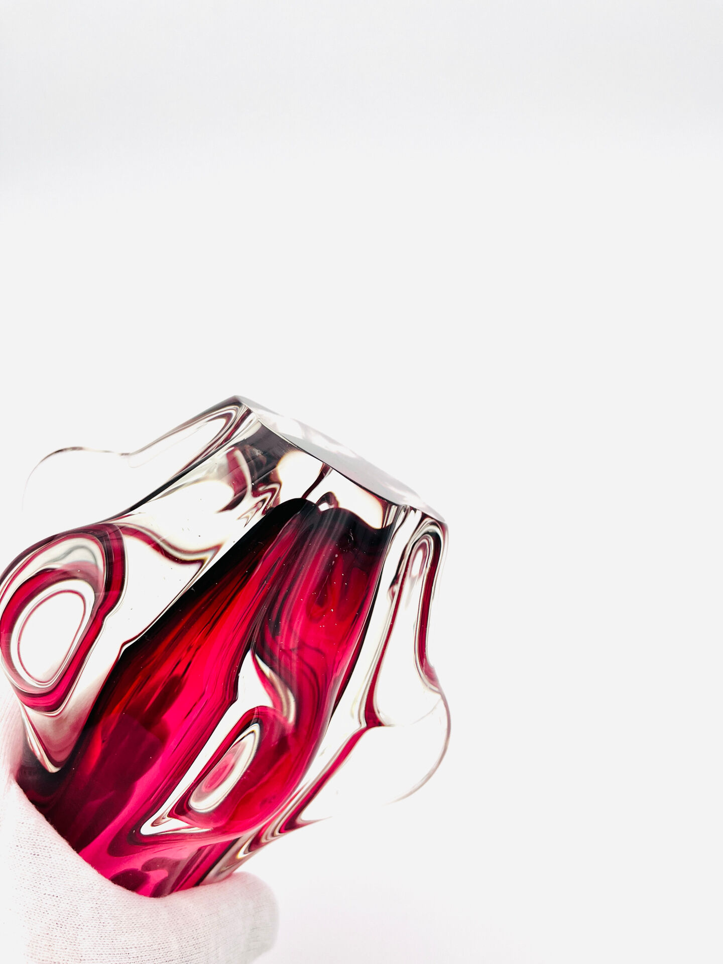 Grand Murano Vase "Chambord" – Fratelli Toso – Sommerso Ruby - 1960
