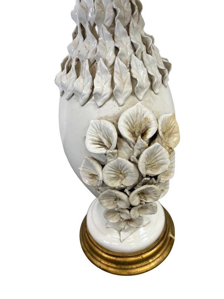 Vintage tall ceramic table lamp / floor lamp Ceramica Bondia