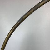 Patinated rustic copper and steel floor lamp with lantern, Indonesia 1980s