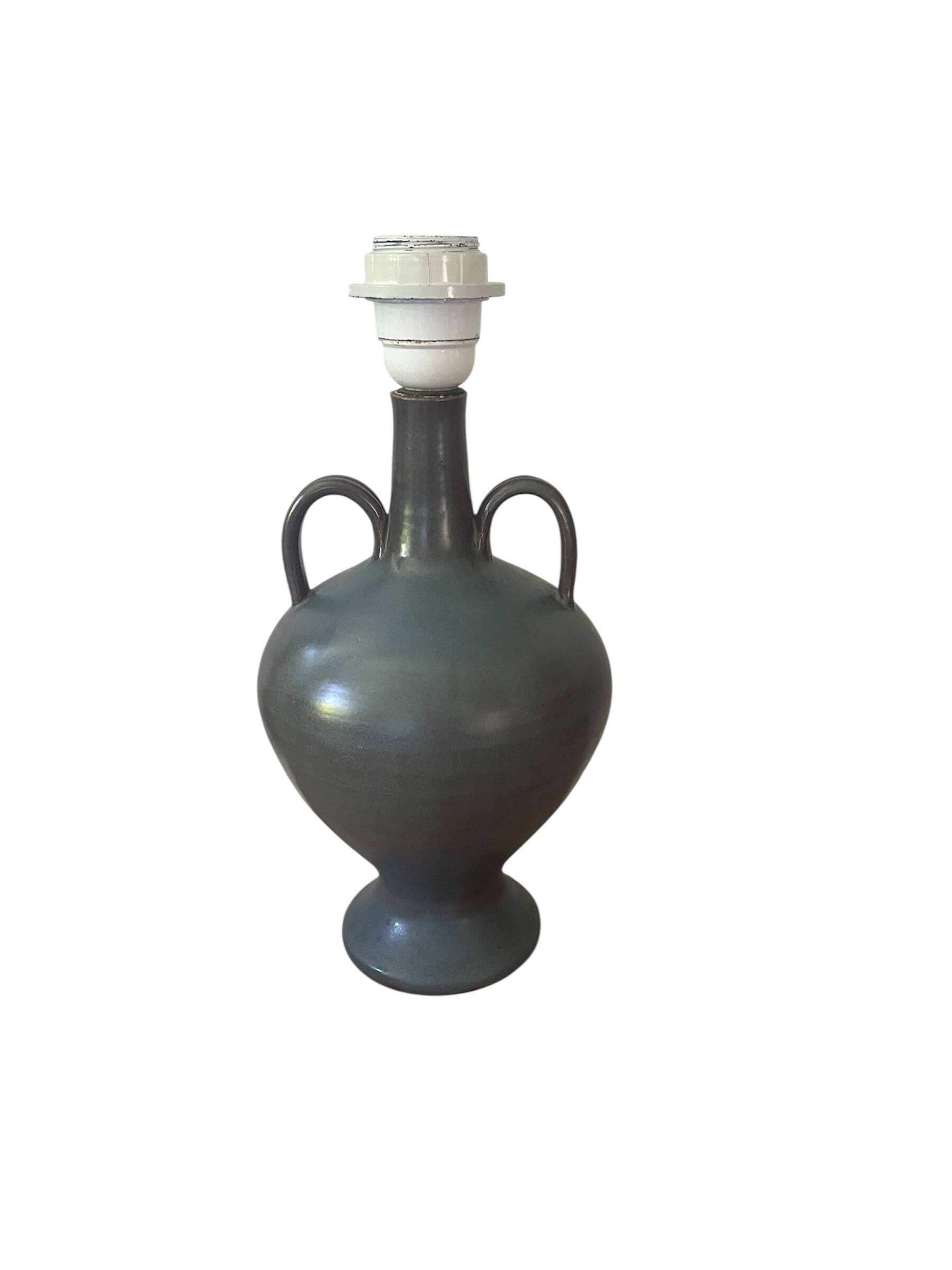 Vintage ceramic Vallauris amphora lamp