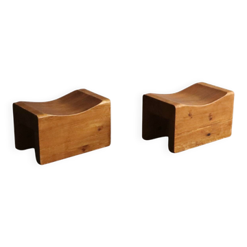 Paire de tabourets « Palle » par KJ Pettersson & Söner, Suède, années 1970