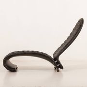 Verner Panton black leather chaise longue for Fritz Hansen, 1970s
