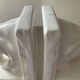 Pair of vintage enamelled ceramic elephant bookends