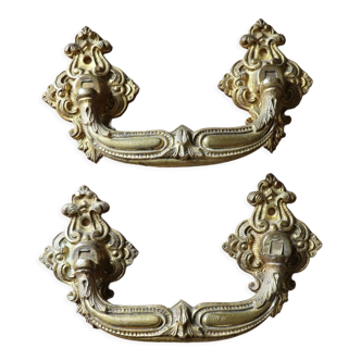 Pair of handles XIXth bronze