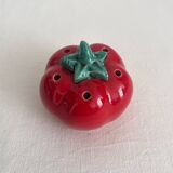 Vintage tomato salt or pepper shaker in slip