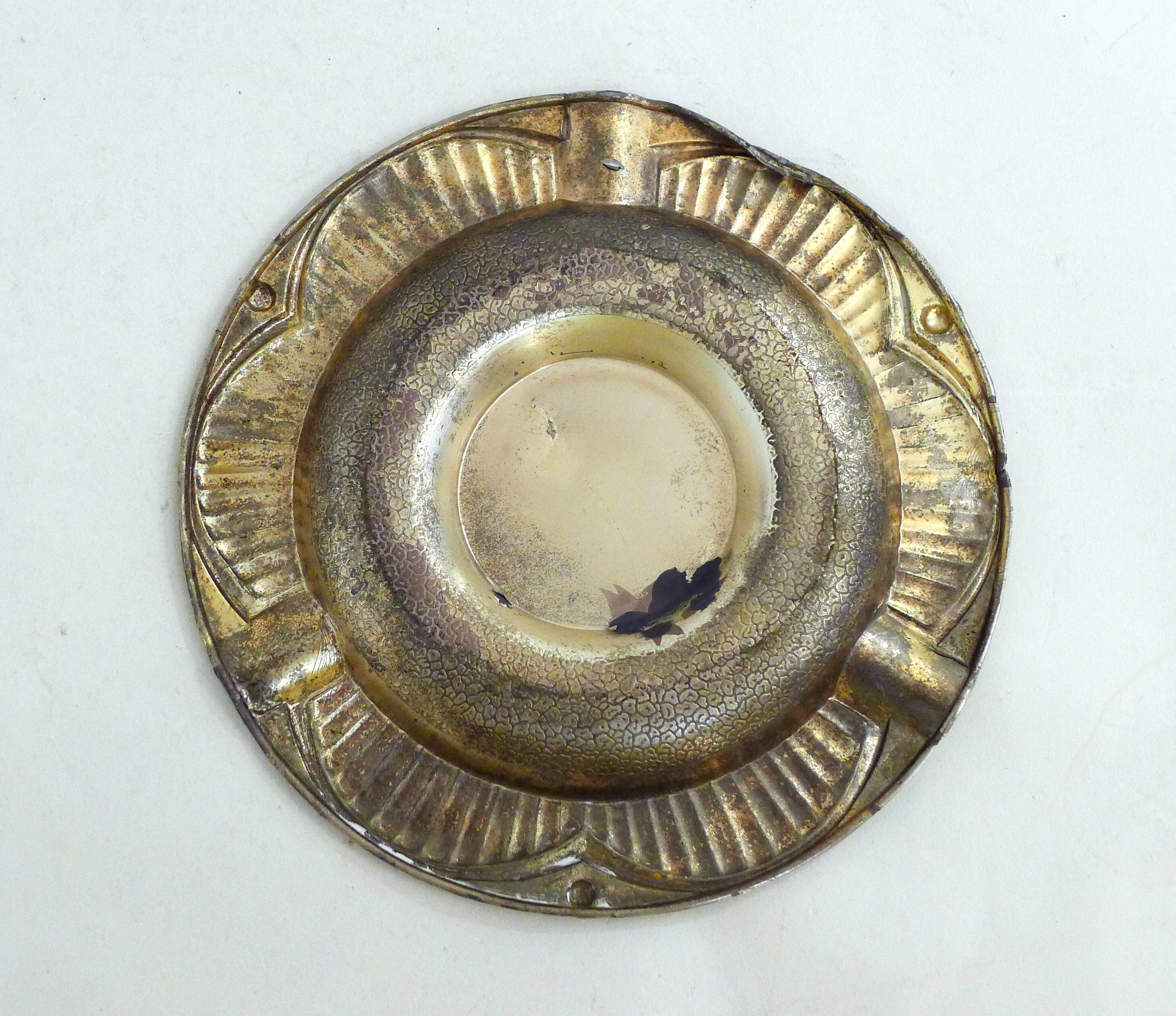 Art Deco chrome ashtray