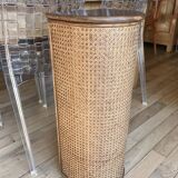 Bread hutch in oak wood and canning made in france 50s