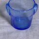 Blown glass ice bucket and lavender blue bubble from the Biot glassworks
