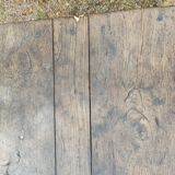 Rustic solid oak coffee table farmhouse initials J C
